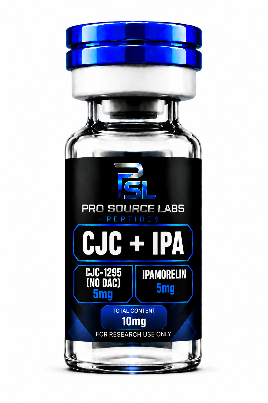 CJC-1295 (NoDAC) + IPAMORELIN  10mg lyophilized research vial — ProSource Labs