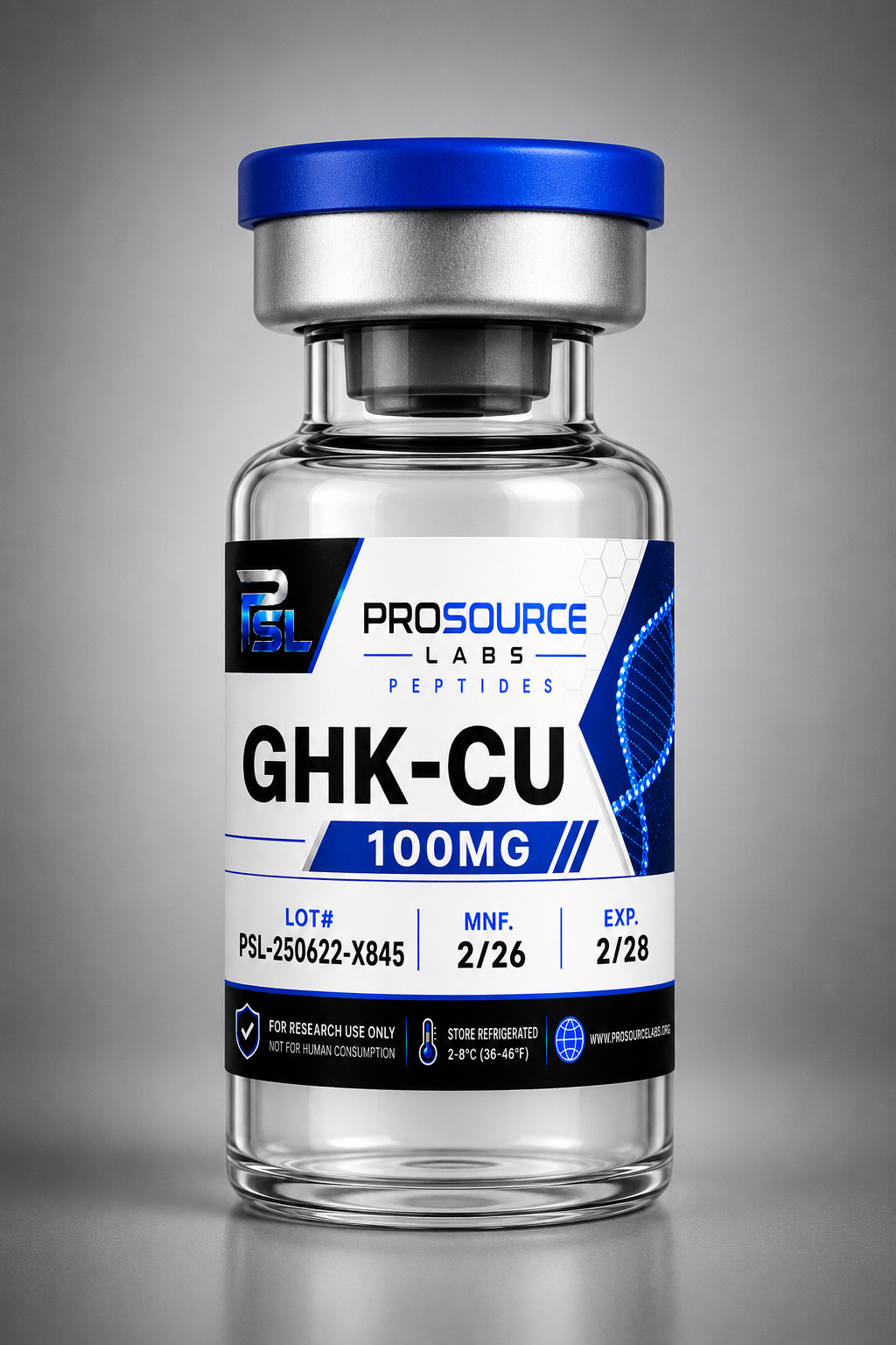 GHK-Cu 50mg lyophilized research vial — ProSource Labs