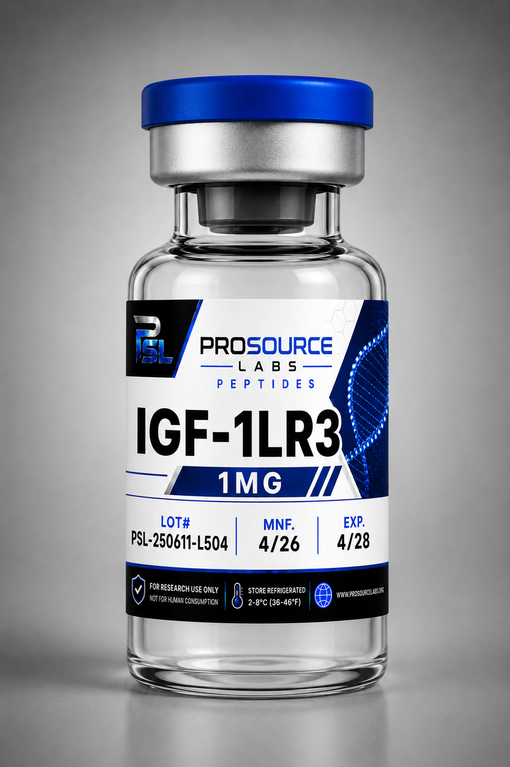 IGF-1 LR3 1mg lyophilized research vial — ProSource Labs