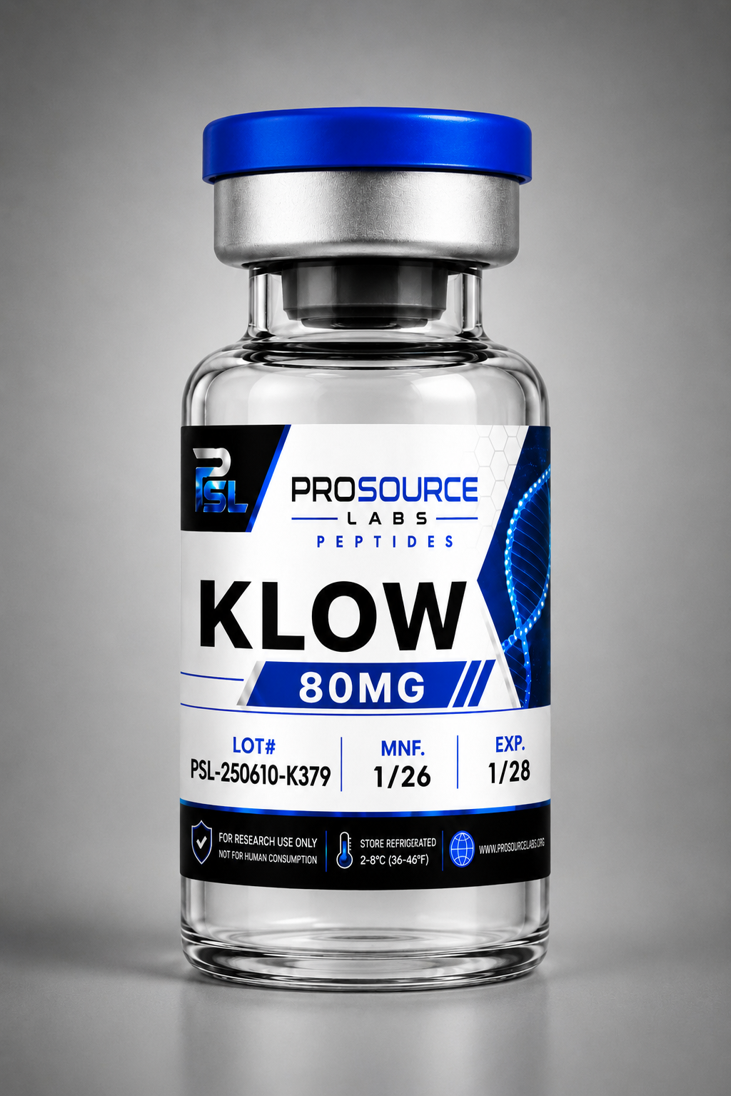 KLOW 80mg lyophilized research vial — ProSource Labs