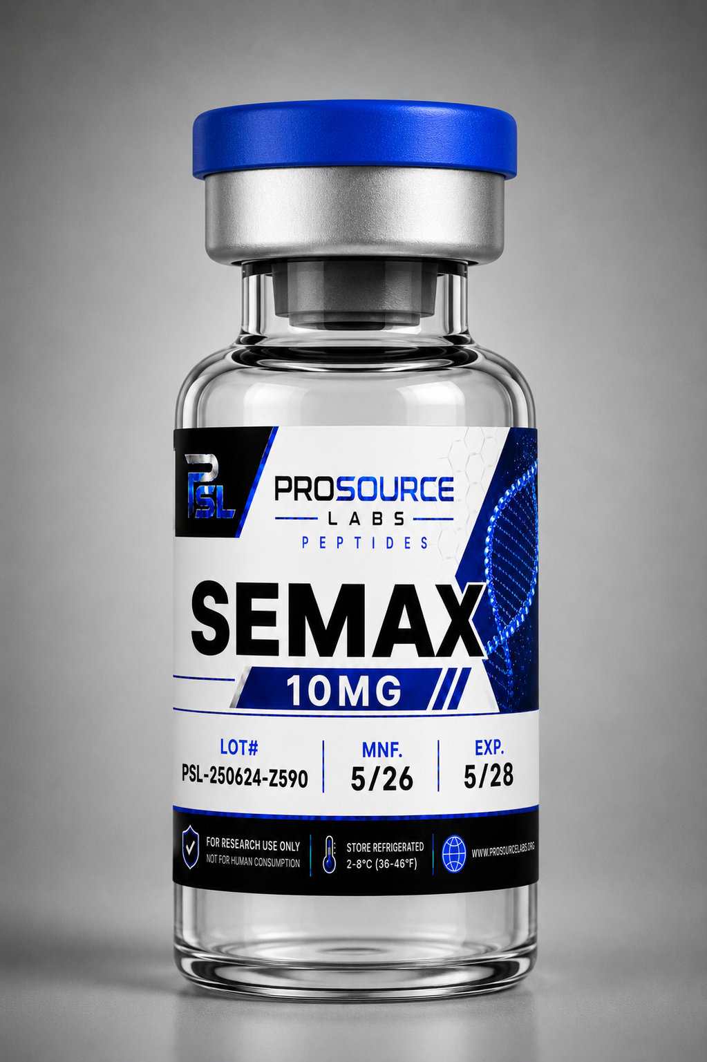 SEMAX 10mg lyophilized research vial — ProSource Labs