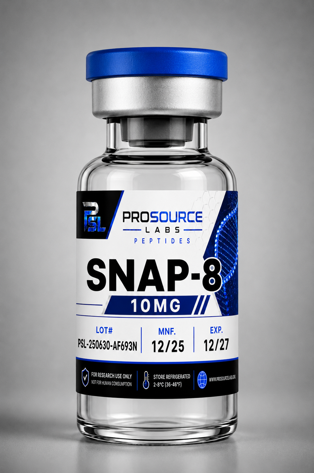 SNAP-8 10mg lyophilized research vial — ProSource Labs